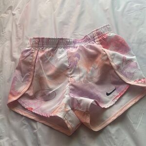 Nike Women's Pastel Pink & Lavender Print Athletic Shorts